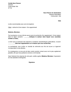 modele lettre de motivation immobilier