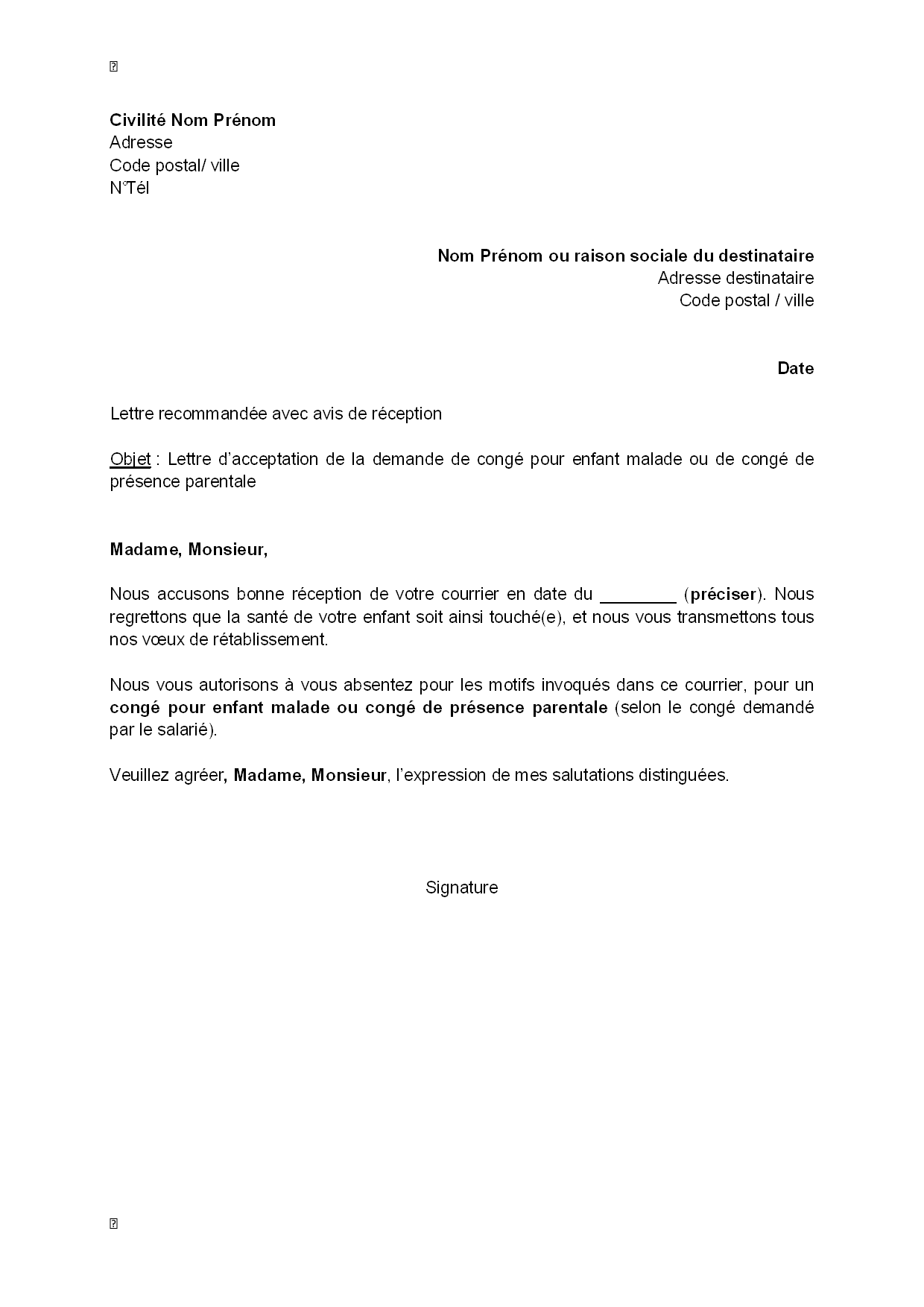 Modèle de lettre Attestation de remise du dépôt de garantie 