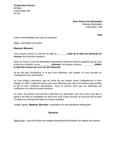 exemple de lettre locataire au proprietaire