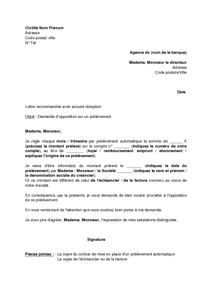 Opposition à paiements par carte bleue  Oppositions  Banque  Lettres CV 