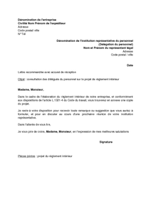 lettre de candidature delegue du personnel