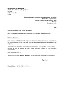 lettre candidature delegue du personnel