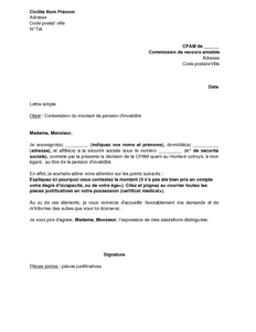 exemple de courrier au tass