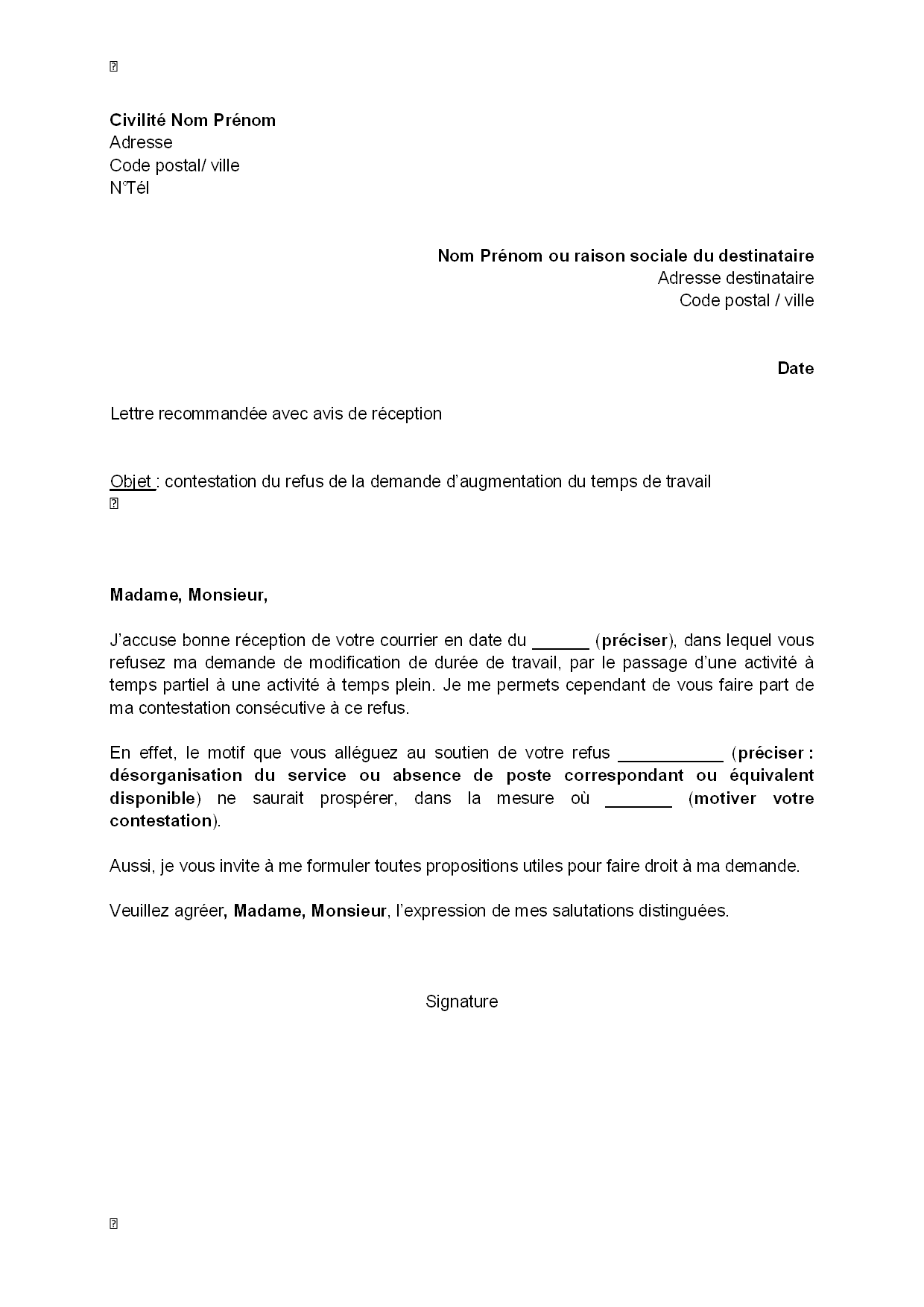 Modification du contrat de travail  Ooreka 