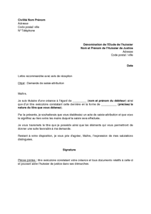 exemple de lettre huissier gratuit