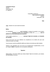 Exemple De Lettre De Donation D Argent