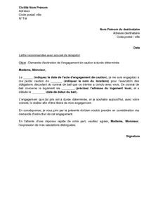 modele de lettre pour ne plus etre garant