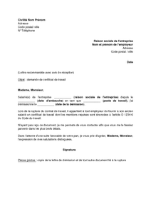 Modèle de certificat de travail  modèle de lettre gratuit, exemple de lettre 