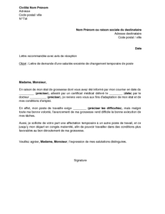 exemple de lettre pour s'informer