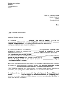 exemple de lettre pour un juge