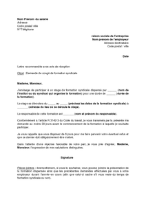 lettre de resiliation syndicat