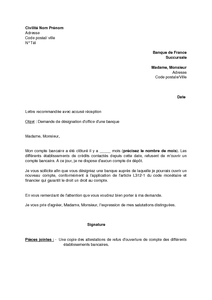 exemple de lettre banque