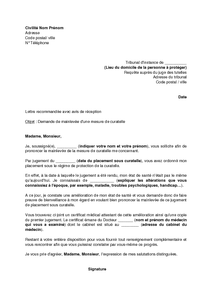 exemple de lettre a un juge