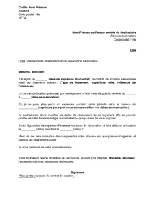 lettre de motivation logement