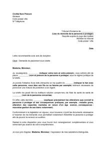 exemple de lettre a un juge