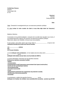 exemple de lettre juridique