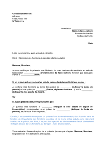 lettre de demission president association
