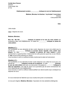 lettre de dispense de pension alimentaire