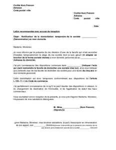 modele lettre domiciliation