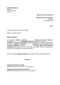 Modèle de procuration  Modèles de lettres pour Administration  Le Monde 