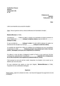 exemple de lettre en recours gracieux