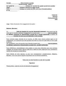 un exemple de lettre d'engagement