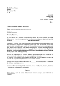 Exemple Resiliation De Bail