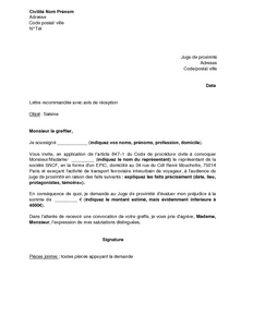 exemple de lettre a un juge