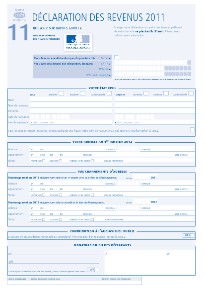 Aperçu Formulaire Cerfa No 10330-17 : Déclaration des revenus
