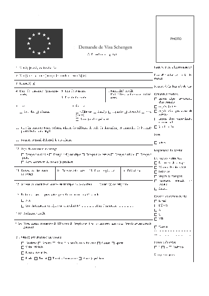 Aperçu Formulaire Cerfa No 14076-01 : Demande de visa Schengen (visa de court séjour)