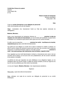 Lettre de contestation d'un licenciement fondé sur l'état 