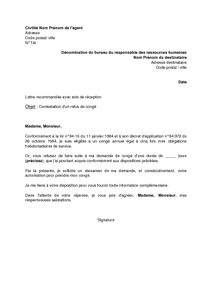 Contester un refus de temps partiel