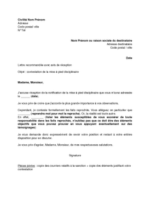 Exemple Lettre De Mise à Pied