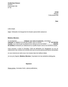 naissance changement cpam personnelle declaration rattachement formulaire ayant demande acte portugais retrouvez ici