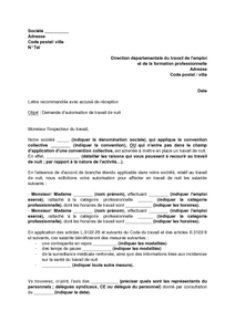 Exemple gratuit de Lettre demande autorisation à 