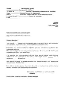 Lettre de demande de caution bancaire entreprise