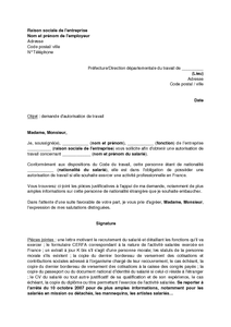 Lettre De Demande De Titre De Sejour