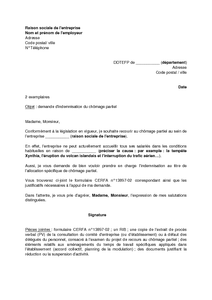 Exemple gratuit de Lettre demande indemnisation titre 