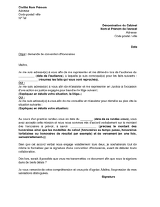 Exemple Gratuit De Lettre Demande Convention Honoraires Avocat Exemple Gratuit De Lettre Demande Convention Honoraires Avocat