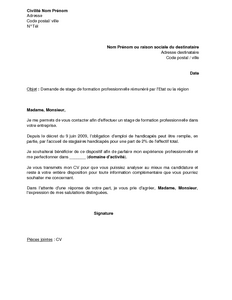 Lettre Rupture Convention De Stage Par Le Stagiaire 