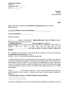 Lettre type deces banque