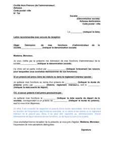 Lettre De Motivation Conseil Administration