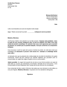 Réclamation client agroalimentaire