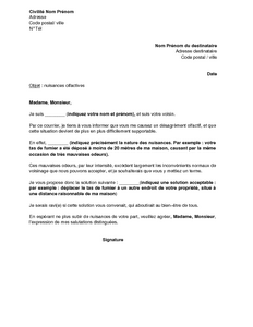 Exemple gratuit de Lettre réclamation mauvaises odeurs 