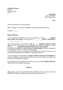Adresse résiliation nrj