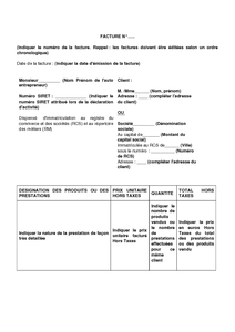 Facture auto-entrepreneur : mentions obligatoires, modèle et