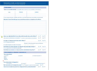 Cerfa aide juridictionnelle